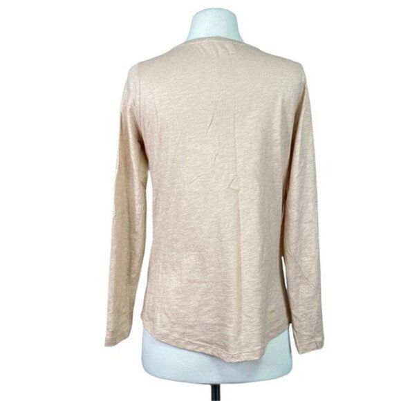 Boden Long Sleeve Tee Soft Shimmery Peach - Picture 3 of 4